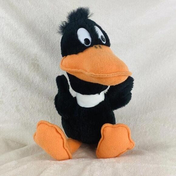Vintage Daffy Duck Stuffed Plush 12Toy 24k Looney Tunes VGC​ - Picture 1 of 5